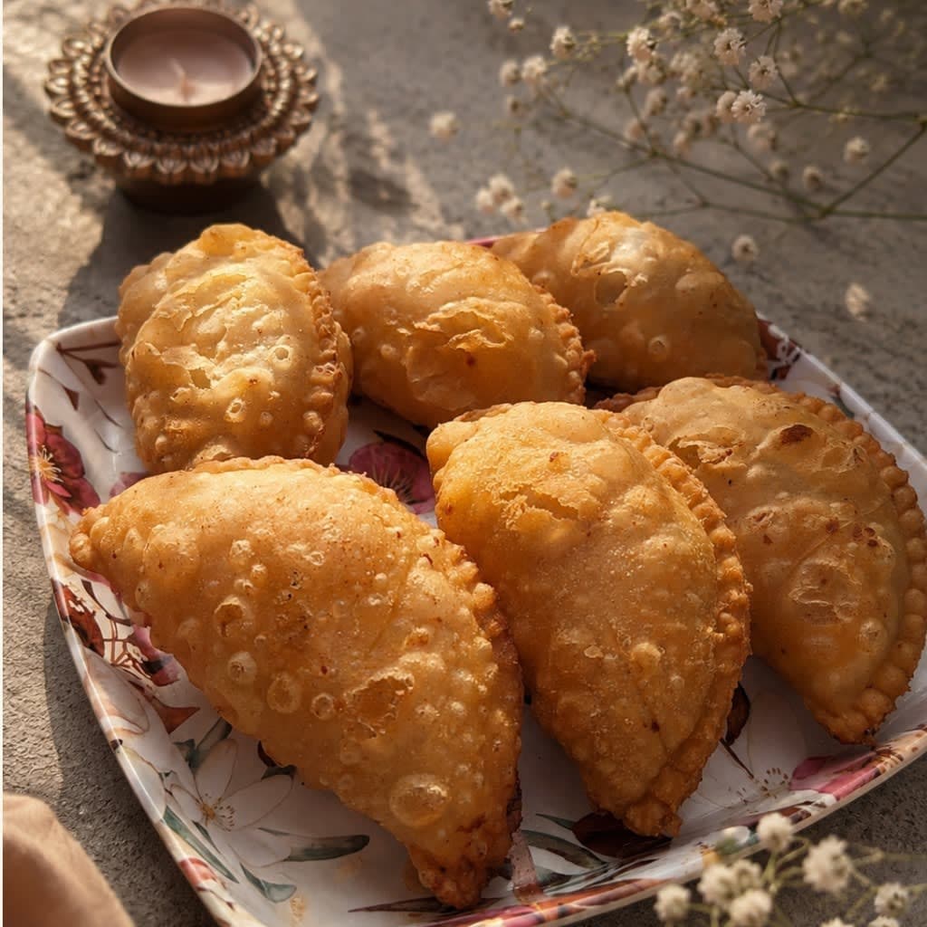 Coconut Gujiya (नारियल गुजिया)